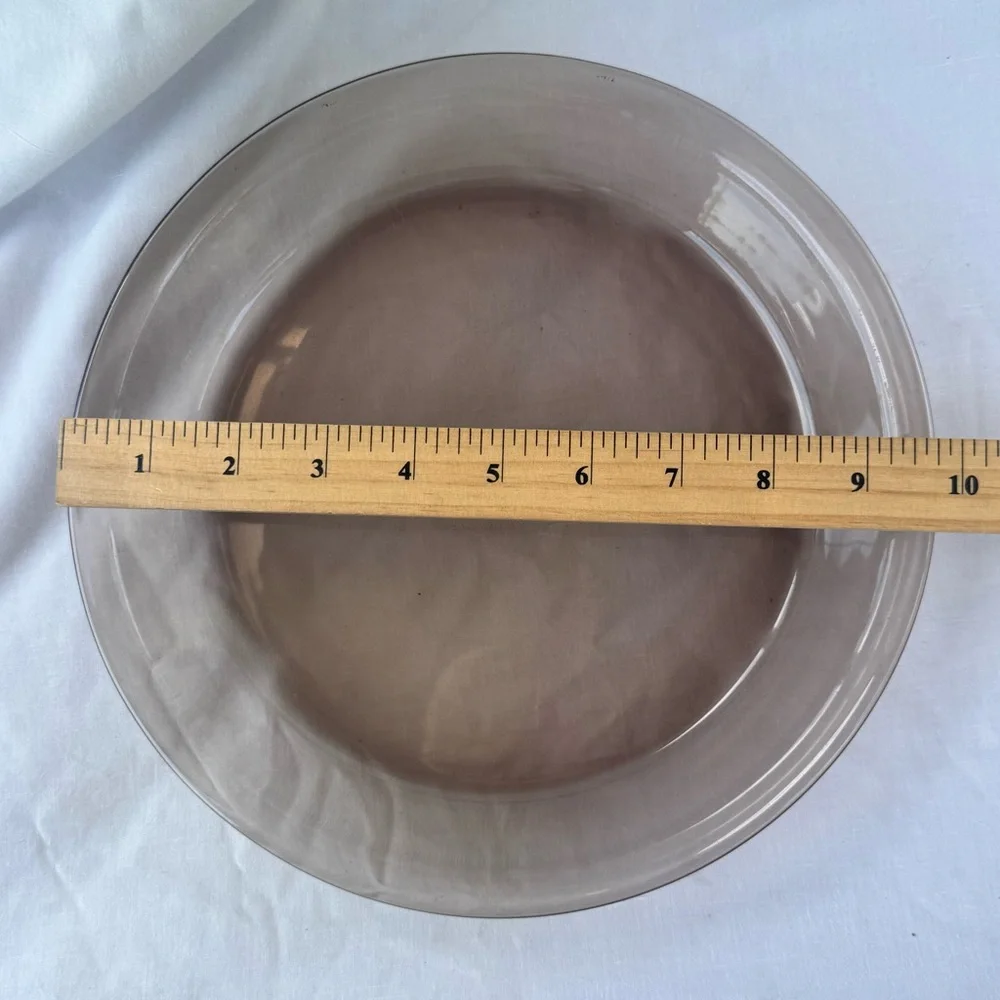 Vintage Pyrex Amber Glass Pie Dish Plate 209 9.5” Diameter
